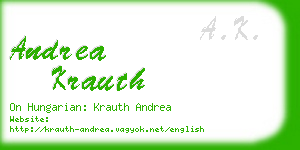 andrea krauth business card